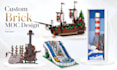 design a custom moc brick model in studio