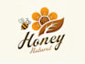 create modern honey bee logo design