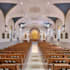 design church interior and sanctuary with 3d rendering and animation
