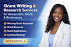 do grant research, grant writing, nonprofit grant proposal