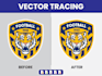 do professional vector tracing, redraw logo, or ai art to vector