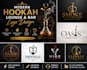 design a modern hookah lounge, bar, or restaurant logo