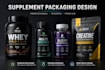 design premium supplement label, bottle label and product packaging design