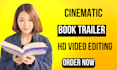 create cinematic book trailer and book promo videos