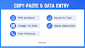 do data entry and copy paste tasks professionally