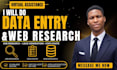 do data entry, web research, excel data entry, and excel data entry jobs