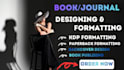professionally design and format journal and book layout