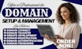 connect your domain name with hosting, update nameservers dns, website creation