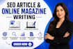 write online magazine articles and blog posts