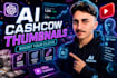 design ai cashcow youtube thumbnails