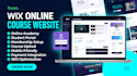 design wix online course website, elearning website and online academy