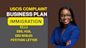 draft uscis optimized eb1, eb2 niw, l1, and e2 immigration business plans