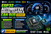 esp32 automotive digital instrument cluster pcb, obd2 canbus ecu ble integration