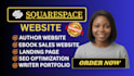 design squarespace author website, book launch landing page