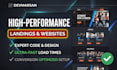 build high performance landing page or institutional website