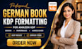 professional german book ebook paperback for kindle formatter for amazon KDP