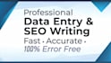 do professional data entry , video editing
