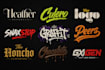 do typography, graffiti, lettering, and text logo design