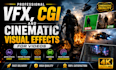create professional vfx, cgi and cinematic visual effects for videos