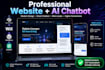 build professional squarespace wix wordpress website with ai chatbot