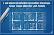 design USA residential home renovation drawings structural building layout plans