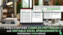 convert complex PDF table into editable excel spreadsheets