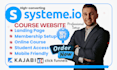 create systeme io online course website and membership setup
