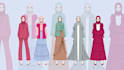 create elegant modest fashion design illustration