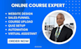 setup learnworlds kajabi and learnworlds online course website lms website