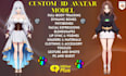 create 3d nsfw model, vrc nsfw avatar, anime nsfw avatar, nsfw vtuber model