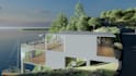 design luxury mountain vacation house 3d visualization