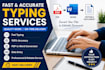 do fast and accurate typing work and data entry