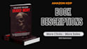 write amazon KDP book descriptions for more clicks and sales