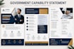 design government capability statement, government contract bid proposal writing