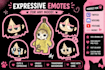create cute expressive cartoon stickers and emotes