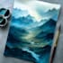 draw a watercolor landscape illustration