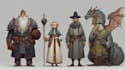 create epic fantasy and comic style character illustrations