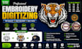 do embrodery digitizing logo, digitize image for embroidery design to dst file