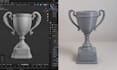design custom 3d trophy, award, medal model for cnc stl and 3mf for 3d printing