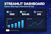 build a professional streamlit dashboard web app in python
