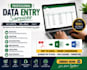 do accurate data entry, PDF to excel, and excel data typing