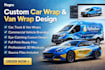 design custom car wrap, van wrap and vehicle vinyl graphics