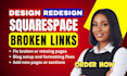 fix squarespace broken links forms buttons and website errors