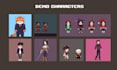 create pixel art assets, characters and animations