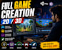 develop professional games, unity for PC and mobile