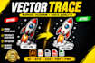 manually vector trace redraw logo to ai eps svg