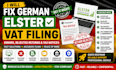 fix german elster vat filing errors rejected returns and tax notices