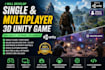 develop single and multiplayer 3d unity game