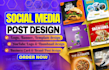 do social media post youtube logo thumbnail meta ads design