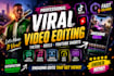 edit viral reels and design logo